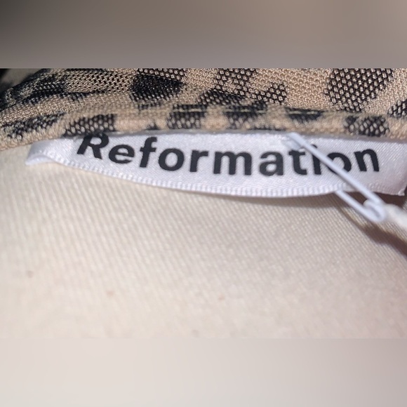 New with tags Reformation Shea Cheetah Dress in Taupe  XS - Picture 10 of 15